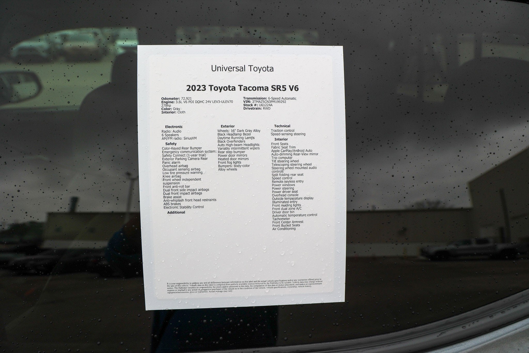 2023 Toyota TACOMA SR5 SR5