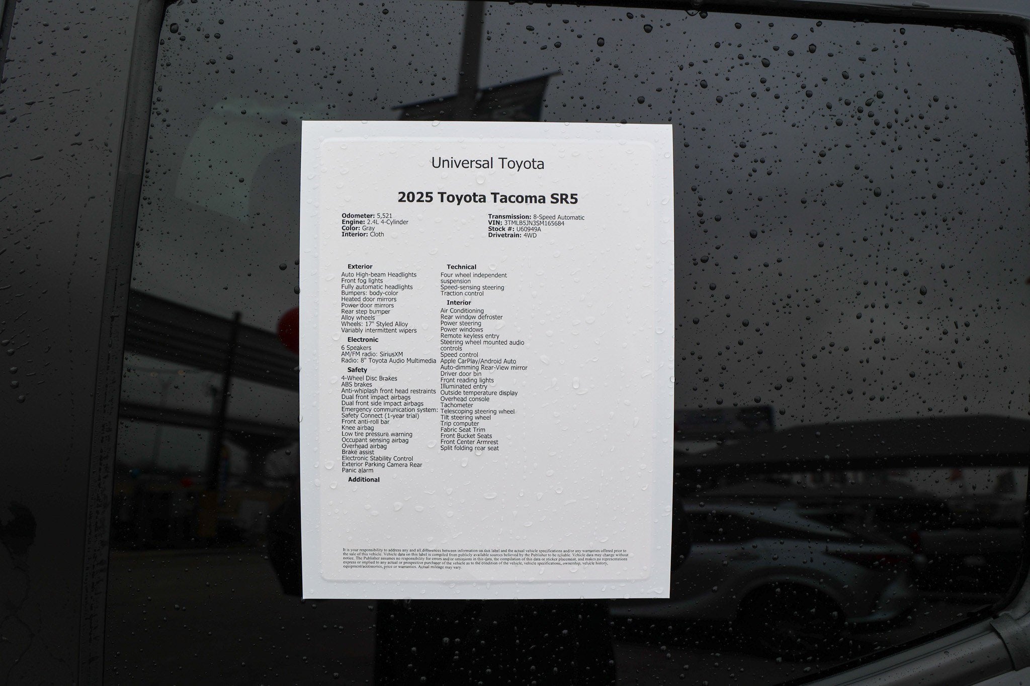 2025 Toyota TACOMA SR5 SR5