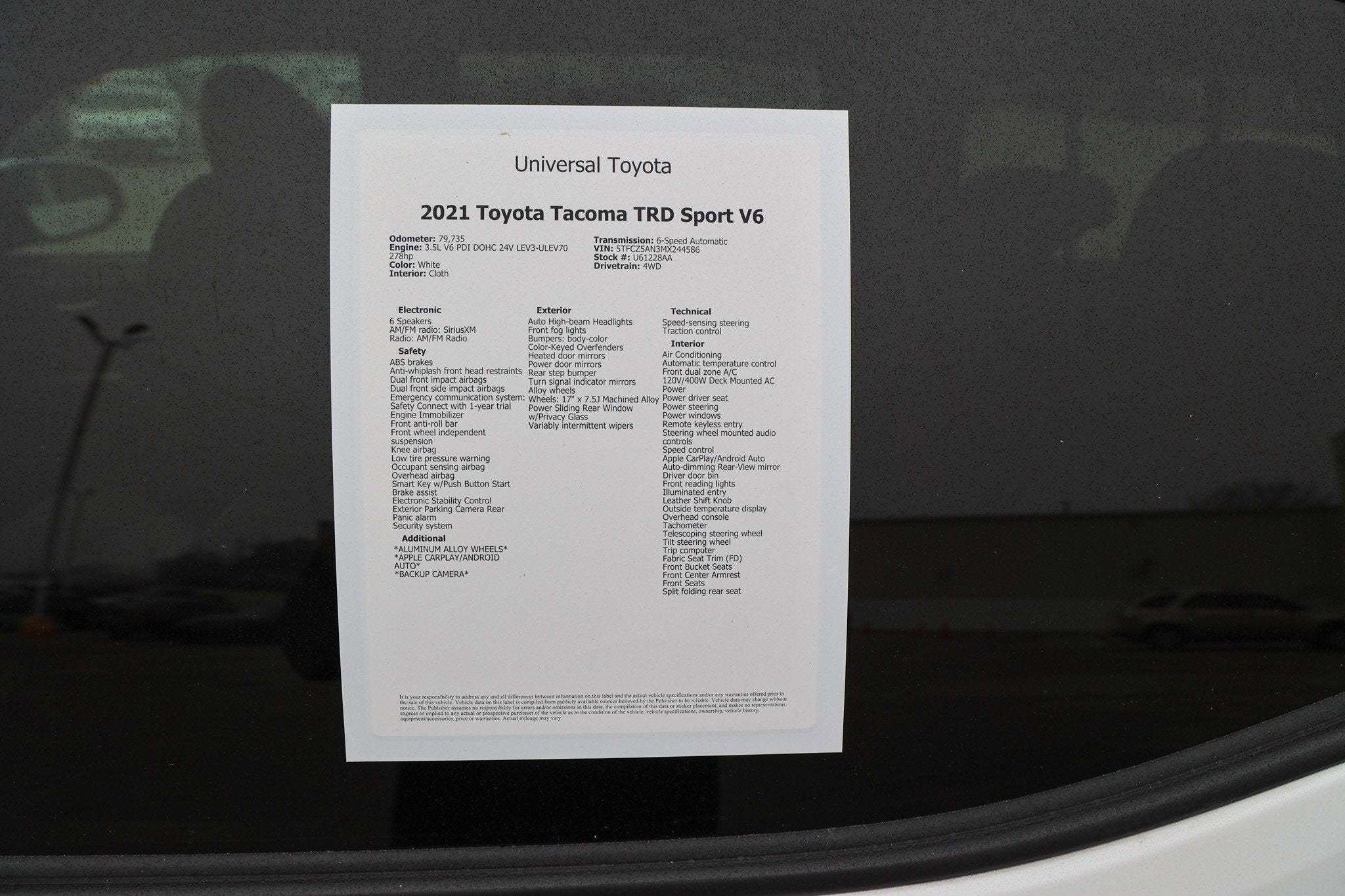 2021 Toyota TACOMA TRD SPORT TRD Sport