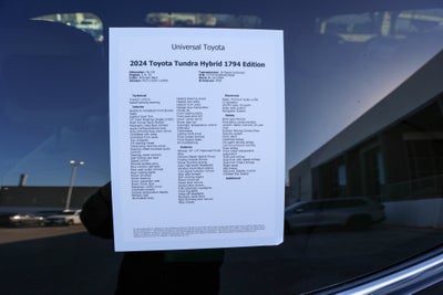 2024 Toyota TUNDRA HV 4X4 1794 Edition Hybrid