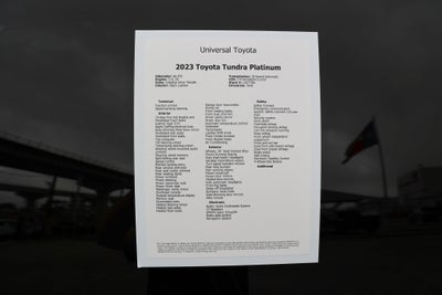 2023 Toyota TUNDRA 4X4 Platinum