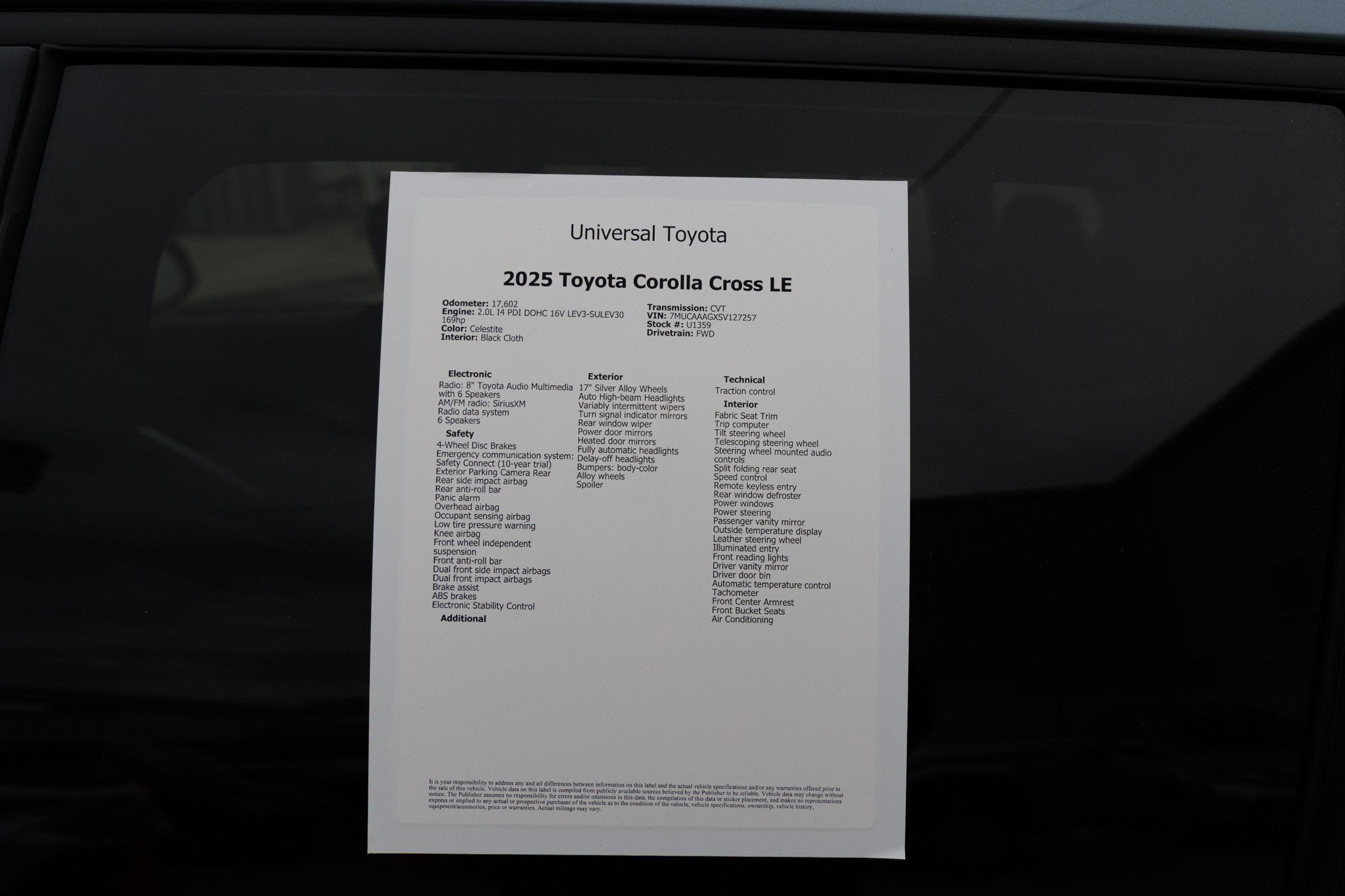 2025 Toyota Corolla Cross LE