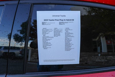 2025 Toyota Prius XSE SE