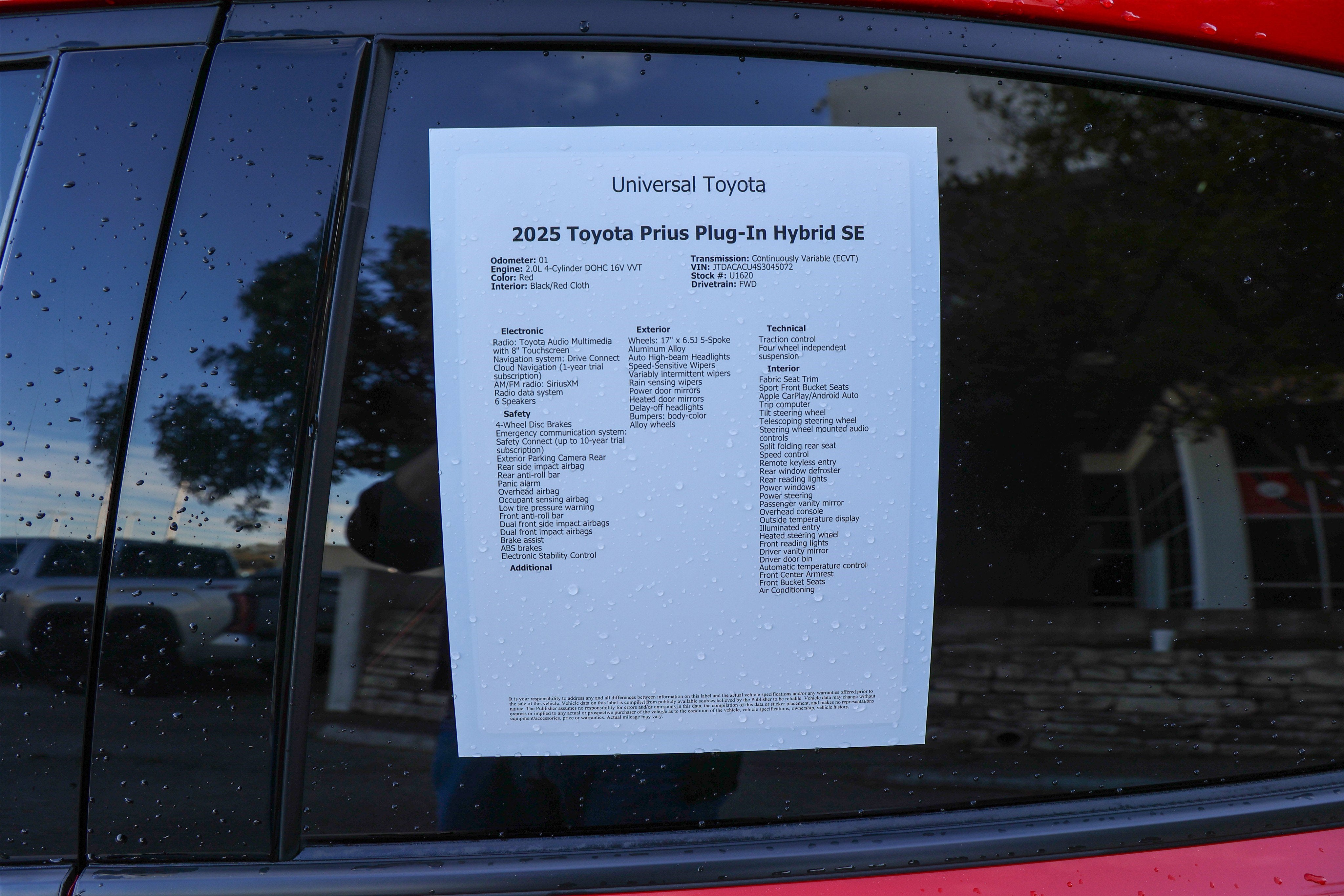 2025 Toyota Prius XSE SE