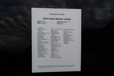 2025 Toyota 4RUNNER Limited