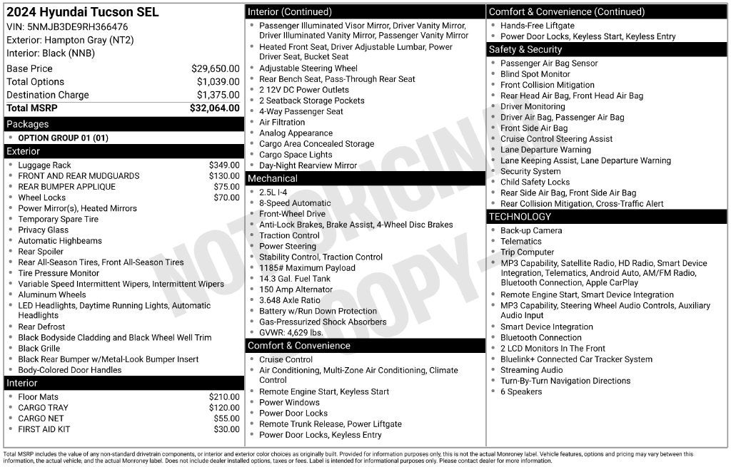 2024 Hyundai Tucson SEL