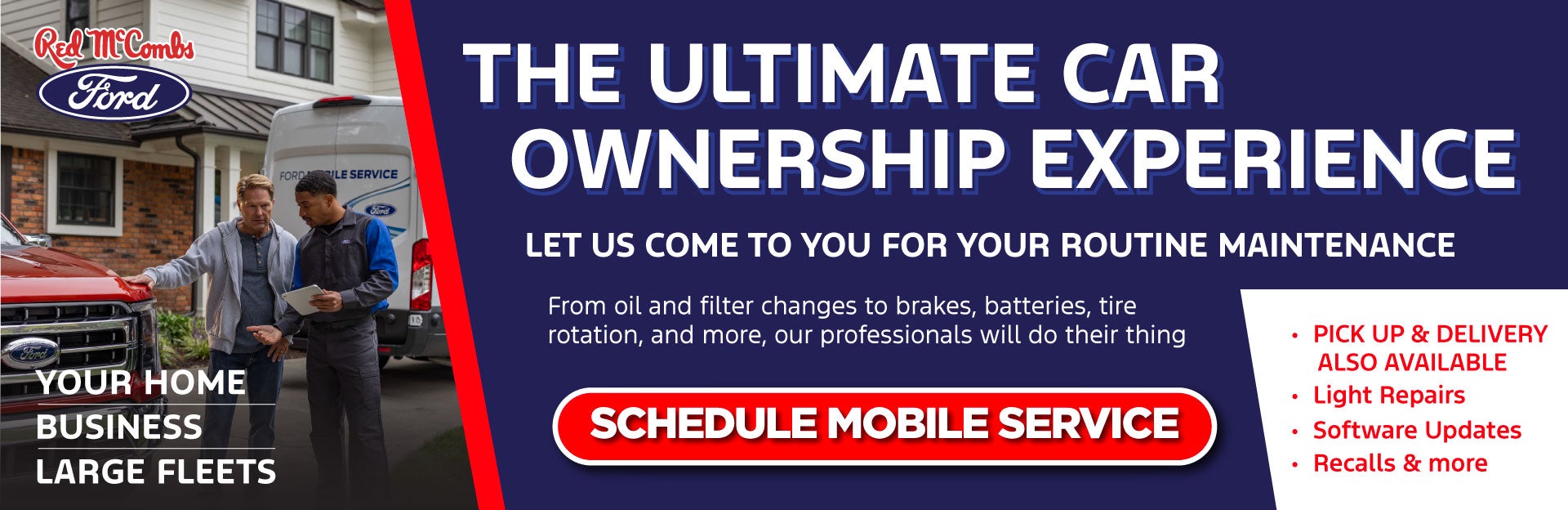 Let us come to you for your routine maintenance